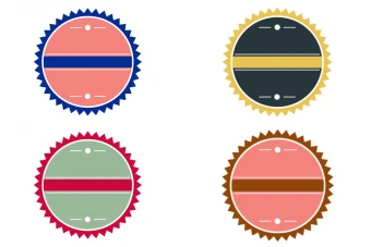 برچسب کلیپ آرت، مجموعه الگوی برچسب طرح لایه باز فتوشاپ