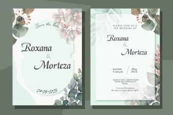 طرح لایه باز چاپی کارت عروسی