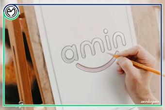 لوگو تایپوگرافی ( امین ) برای یک نفر