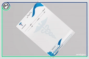 طرح لایه‌باز سربرگ نسخه پزشکی برای بیمارستان