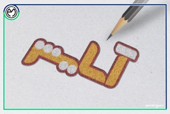 لوگو تایپوگرافی ( آسایش ) برای یک نفر