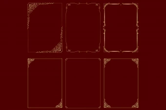 دانلود فریم طلایی وکتور