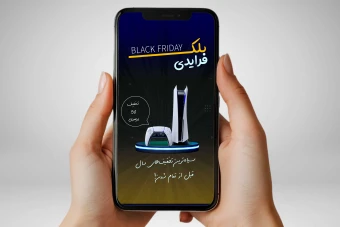 قالب استوری اینستاگرام بلک فرایدی لایه باز نمایش محصول