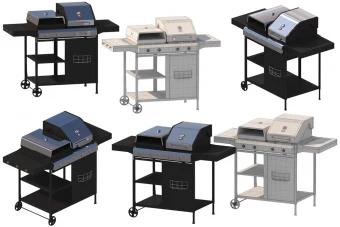 باربیکیو دو کاربره کبابی و پیتزایی مناسب استفاده و تجهیز روف گاردن و حیاط و تراس