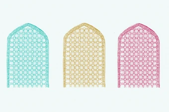 وکتور طرح مسجدی،  وکتور ضریح طرح لایه باز سه رنگ