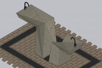 آبخوری دو طرفه مدرن فضای باز