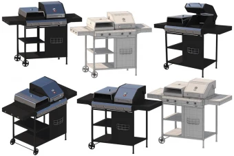 باربیکیو دو کاربره کبابی و پیتزایی مناسب استفاده و تجهیز روف گاردن و حیاط و تراس