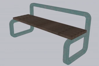 نیمکت فضای باز