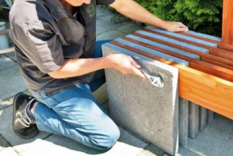 نیمکت پایه بتنی مدرن