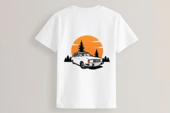 طرح لایه باز خودروی پیکان برای تیشرت