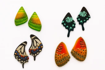 پک 30 طرح بال پروانه رئال رنگارنگ | مناسب پرینت، زیورآلات رزینی، اکسسوری