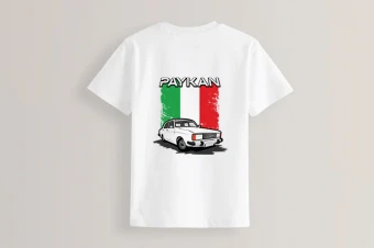 طرح تیشرت پرچم ایران و پیکان لایه باز