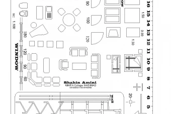 شابلون مبلمان ویژه آزمون طراحی معماری