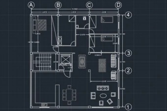 فایل اتوکد پلان مسکونی