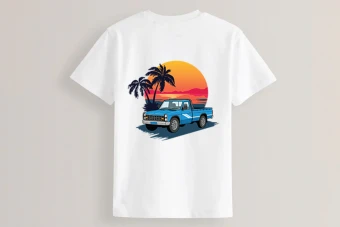 طرح تیشرت نیسان آبی لایه باز