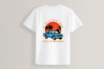 طرح کلاسیک تیشرت نیسان آبی