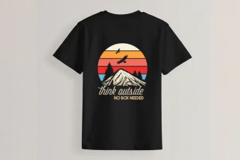 طرح تیشرت کوه دماوند کوهنوردی لایه باز