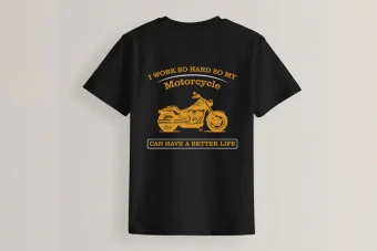 طرح موتور سیکلت برای تیشرت