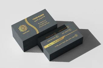 کارت ویزیت ساده طلایی لاکچری