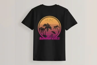 طرح لایه باز تیشرت تابستان و ساحل