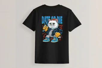 طرح تیشرت گربه ایرانی لایه باز