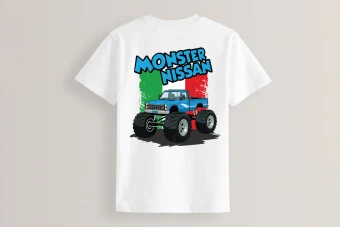 طرح تیشرت نیسان آبی مانستر تراک لایه باز