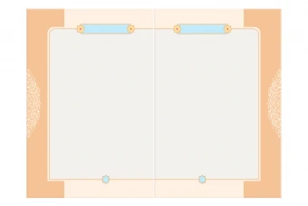 حاشیه اسلیمی صفحه آرایی کتاب و طرح و کادر تهذیب دار متن با حاشیه قرمز طرح لایه باز فتوشاپ