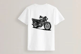 طرح موتور 125 برای تیشرت لایه باز