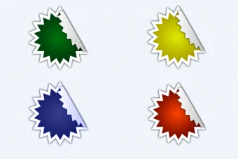 مجموعه استکیر یا شیپ آماده طرح رنگی لایه باز فتوشاپ