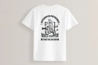 طرح موتور کراس برای چاپ روی تیشرت