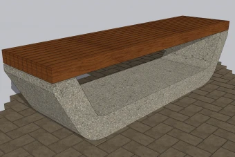 نیمکت بتنی مدرن