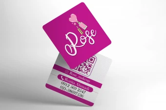 کارت ویزیت مربعی آرایشی