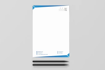 سربرگ آبی سفید لایه باز خام