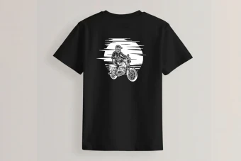 طرح موتور 125 لایه باز برای چاپ روی تیشرت