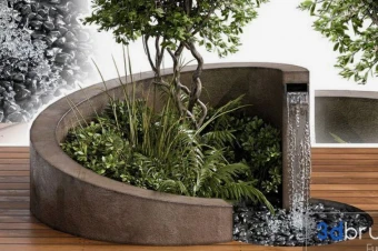 باغچه گرد به همراه آبنما