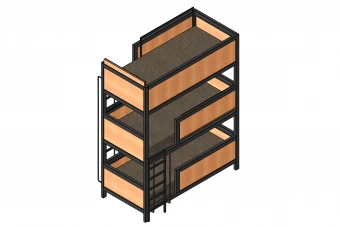 تخت فلزی سه طبقه پارامتریک