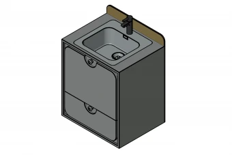 کابینت روشویی کشو دار پارامتریک