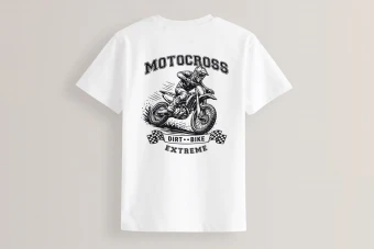 طرح لایه باز موتور کراس برای چاپ روی تیشرت