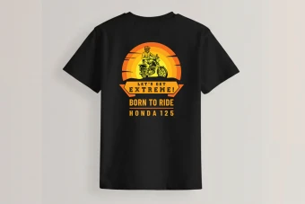 طرح تیشرت موتور 125 هوندا لایه باز
