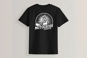 طرح موتور کراس تیشرت لایه باز