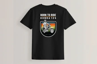 طرح تیشرت موتور هوندا 125 لایه باز برای چاپ