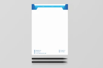 سربرگ خام لایه باز آبی اداری رسمی