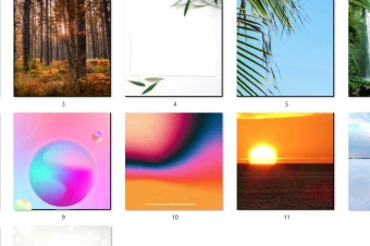 ۱۵ قالب پست ویدئویی اینستاگرام 1:1 (روز و شب | ۴ فصل | بدون متن و لوگو)