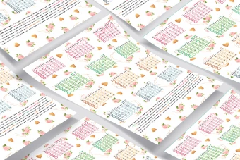 تقویم دیواری ۱۴۰۵ مدل رز کد 8643