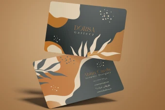 کارت ویزیت لایه باز بوهو PSD مناسب گالری هنری، صنایع دستی و کافه آرت
