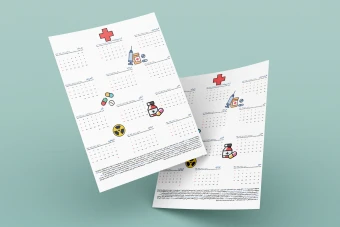 تقویم دیواری مشاغل ۱۴۰۵ داروخانه و پزشکی مدل کد 8643