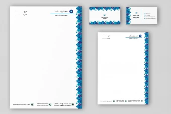 طراحی لایه باز سربرگ و کارت ویزیت حرفه ای