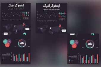 فایل لایه‌باز اینفوگرافیک تحلیل داده فوتوشاپ (PSD)