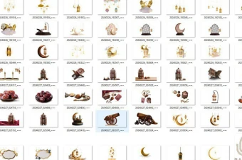پک آیکن‌های سه‌بعدی ماه رمضان | مجموعه عناصر مذهبی 3D آماده طراحی