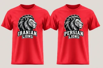 طرح تیشرت شیرهای ایرانی/پارسی لایه باز ایلاستریتور